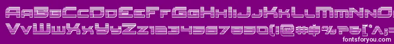 フォントRedrocketchrome – 紫の背景に白い文字