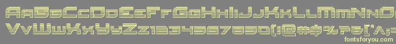 Redrocketchrome-fontti – keltaiset fontit harmaalla taustalla