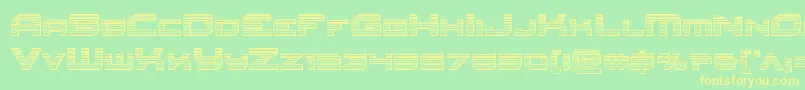 Шрифт Redrocketchrome – жёлтые шрифты на зелёном фоне