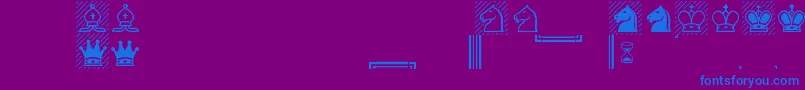 Police ChessAlpha – polices bleues sur fond violet