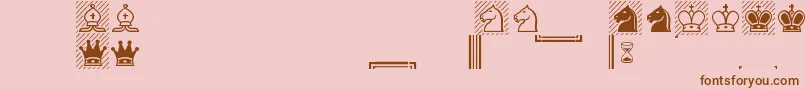 ChessAlpha Font – Brown Fonts on Pink Background