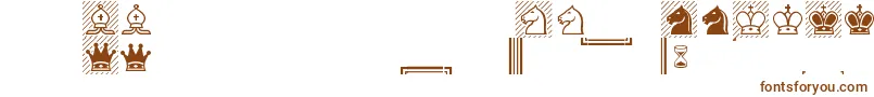 ChessAlpha Font – Brown Fonts on White Background
