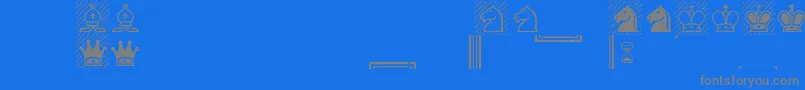 ChessAlpha Font – Gray Fonts on Blue Background