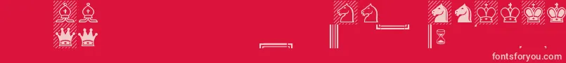 fuente ChessAlpha – Fuentes Rosadas Sobre Fondo Rojo