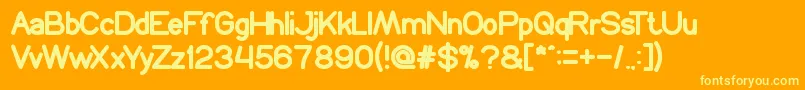 YoungForever Font – Yellow Fonts on Orange Background