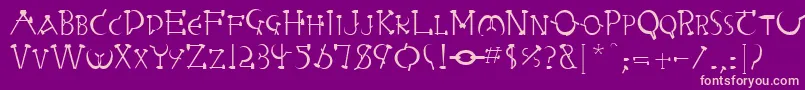 Шрифт RabbiebRegular – розовые шрифты на фиолетовом фоне