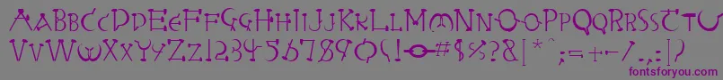 RabbiebRegular Font – Purple Fonts on Gray Background