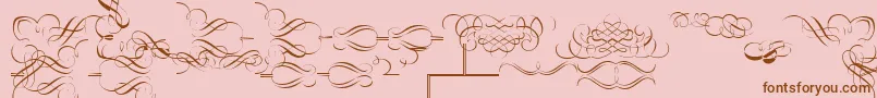 Czcionka ClassicDecor – brązowe czcionki na różowym tle