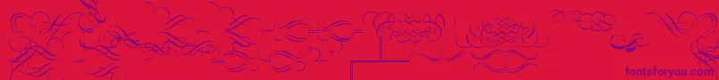 ClassicDecor Font – Purple Fonts on Red Background