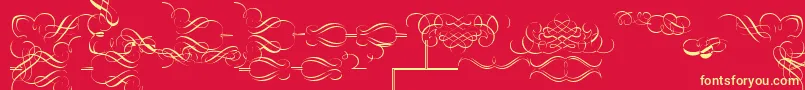 ClassicDecor Font – Yellow Fonts on Red Background