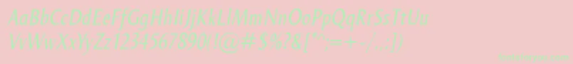 OdenseCondItalic Font – Green Fonts on Pink Background