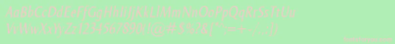 OdenseCondItalic Font – Pink Fonts on Green Background