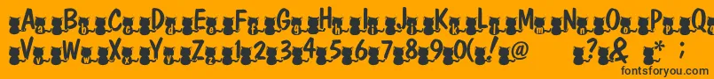 Nekofont Font – Black Fonts on Orange Background