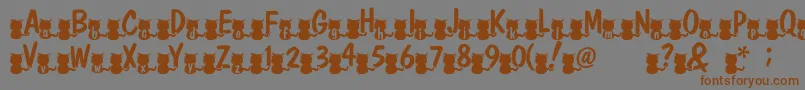 Nekofont Font – Brown Fonts on Gray Background