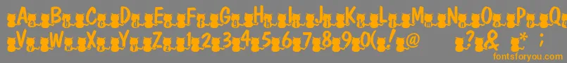 Nekofont Font – Orange Fonts on Gray Background