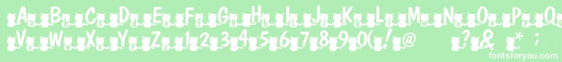 Nekofont Font – White Fonts on Green Background