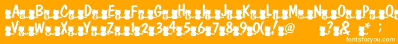 Nekofont Font – White Fonts on Orange Background