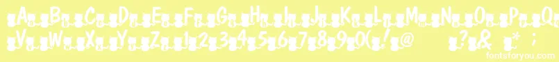 Nekofont Font – White Fonts on Yellow Background