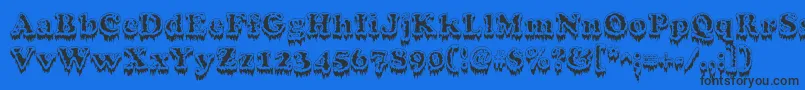 Modius Font – Black Fonts on Blue Background