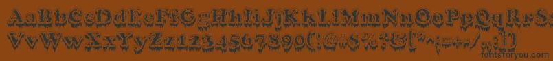 Modius Font – Black Fonts on Brown Background