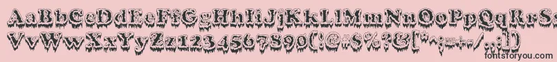 Modius Font – Black Fonts on Pink Background