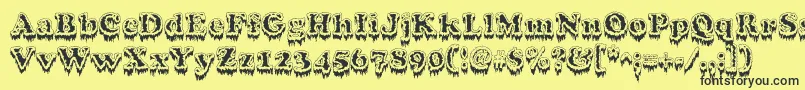 Modius Font – Black Fonts on Yellow Background