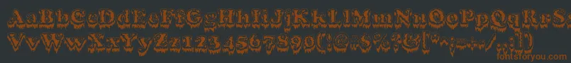 Modius Font – Brown Fonts on Black Background