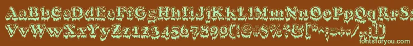 Modius Font – Green Fonts on Brown Background