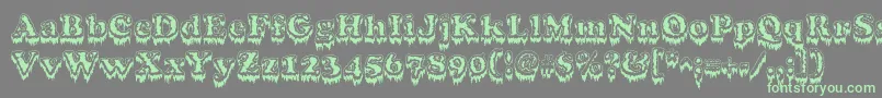 Modius Font – Green Fonts on Gray Background