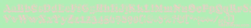 Modius Font – Pink Fonts on Green Background