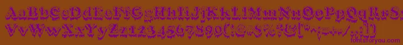 Modius Font – Purple Fonts on Brown Background