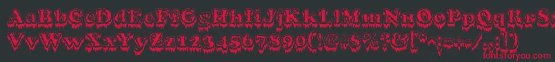 Modius Font – Red Fonts on Black Background