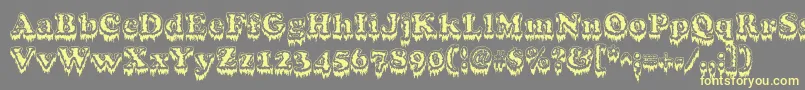 Modius Font – Yellow Fonts on Gray Background