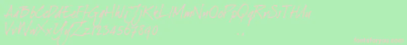 Dj1trial Font – Pink Fonts on Green Background