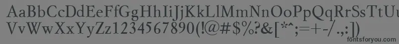 Myslctt-Schriftart – Schwarze Schriften auf grauem Hintergrund