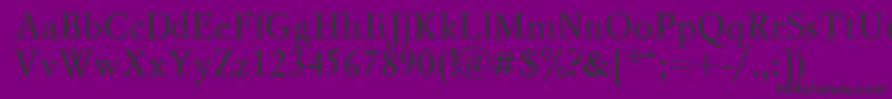 Myslctt Font – Black Fonts on Purple Background