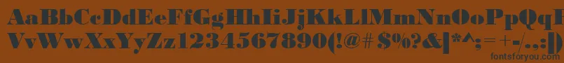 Urwbodonidextbol Font – Black Fonts on Brown Background