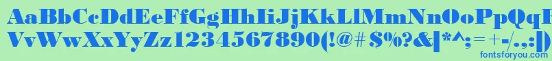 Urwbodonidextbol Font – Blue Fonts on Green Background