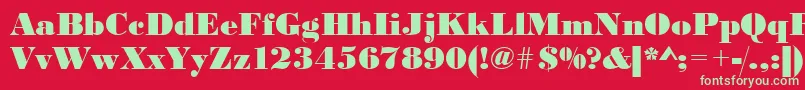 Urwbodonidextbol Font – Green Fonts on Red Background