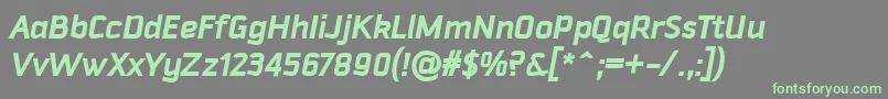 Шрифт DowntempoBolditalic – зелёные шрифты на сером фоне