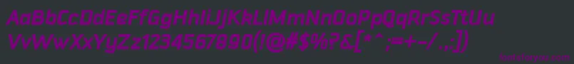 DowntempoBolditalic Font – Purple Fonts on Black Background