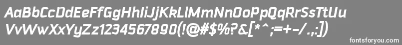 DowntempoBolditalic Font – White Fonts on Gray Background