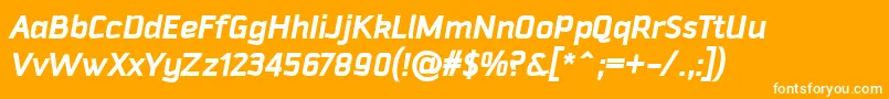 DowntempoBolditalic Font – White Fonts on Orange Background