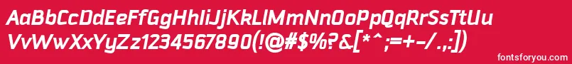 DowntempoBolditalic Font – White Fonts on Red Background