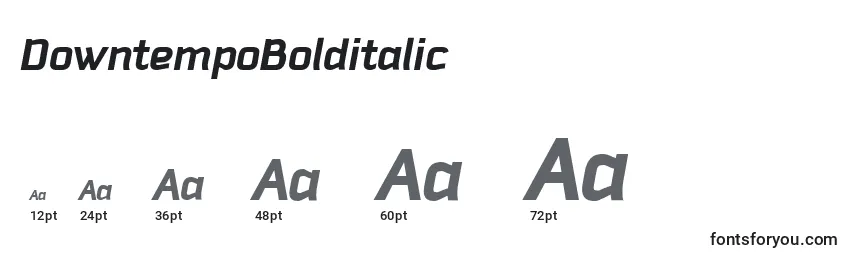 DowntempoBolditalic Font Sizes