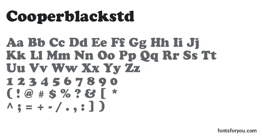 Шрифт Cooperblackstd – алфавит, цифры, специальные символы