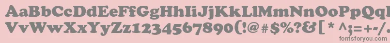 Cooperblackstd Font – Gray Fonts on Pink Background