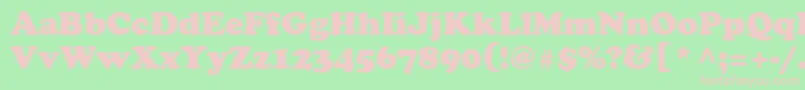 Шрифт Cooperblackstd – розовые шрифты на зелёном фоне