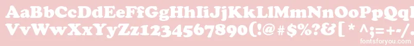 Cooperblackstd Font – White Fonts on Pink Background