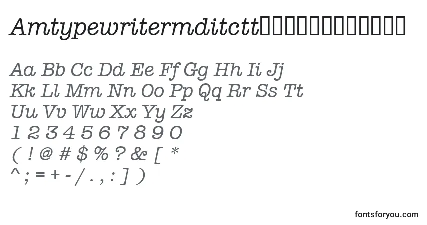 Schriftart AmtypewritermditcttРљСѓСЂСЃРёРІ – Alphabet, Zahlen, spezielle Symbole